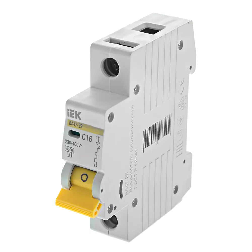 Выключатель автоматический IEK 1 полюс 16 A STLM-2167148 - Вид №1