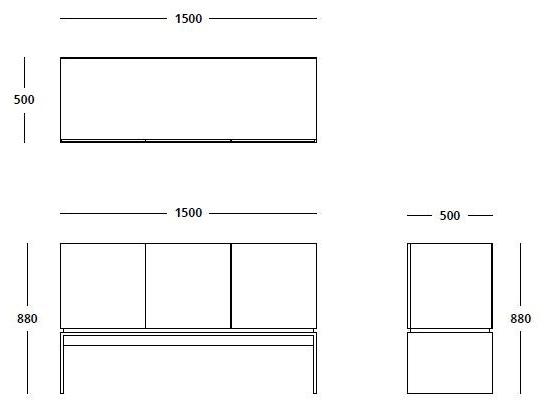 HMD INTERIORS Буфет из лакированной мдф с ящиками sun-id-1446362 - Вид №2
