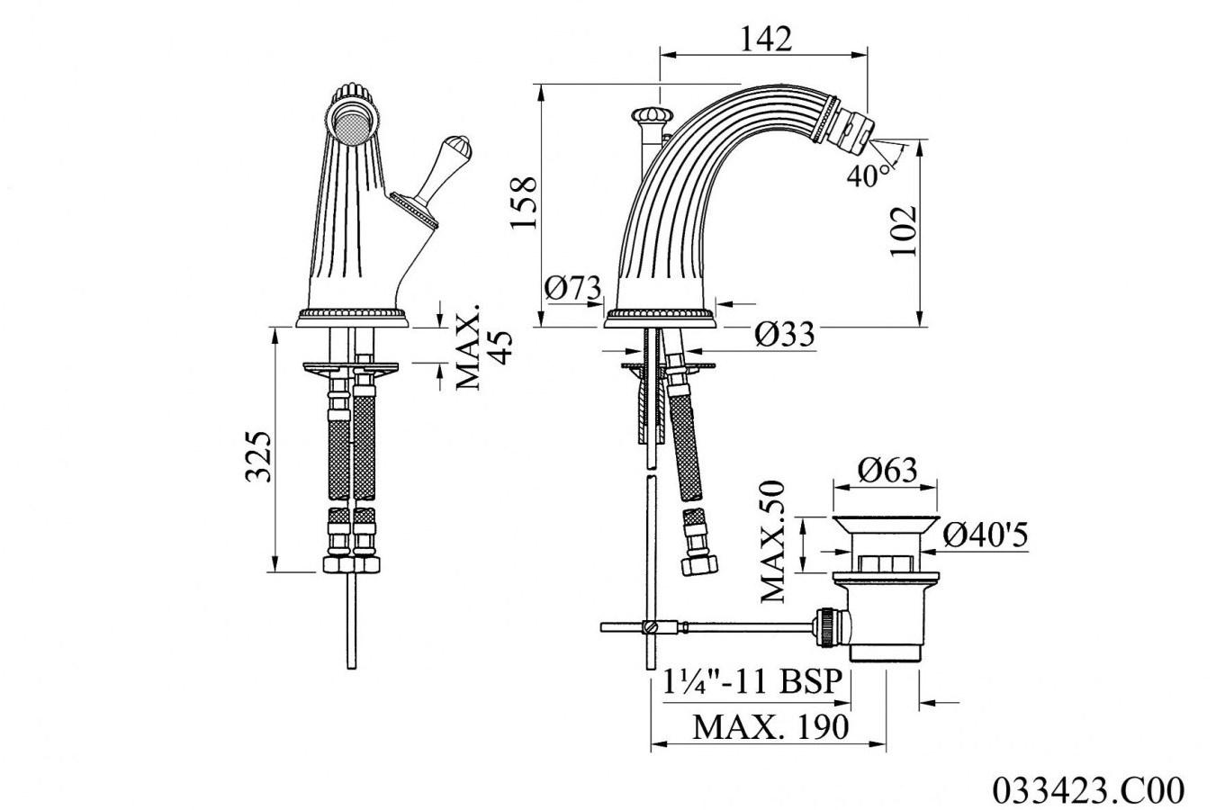 Bronces Mestre Смеситель для биде, однорычажный Artica sun-id-1426436 - Вид №1