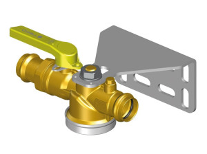 Однотрубный прямой клапан газового счетчика и запираемый блок прямая версия моноблочный пресс G-Press®