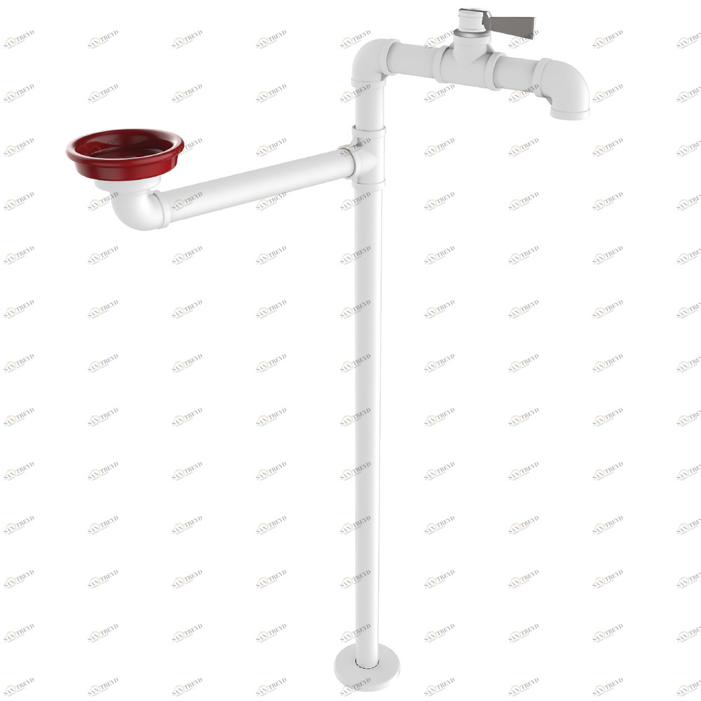 Graffio Смеситель для умывальника с напольной подставкой, вешалкой для полотенец и керамической мыльницей. TU002 