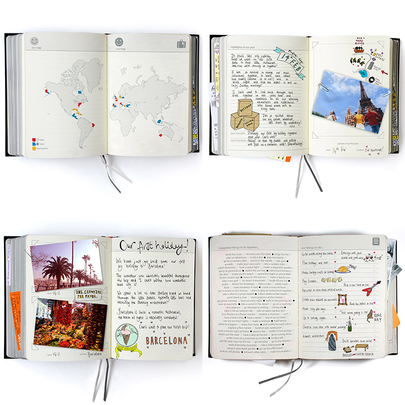 SK OURLIFESTORY2 Дневник для двоих our life story серый Suck UK  - Вид №2