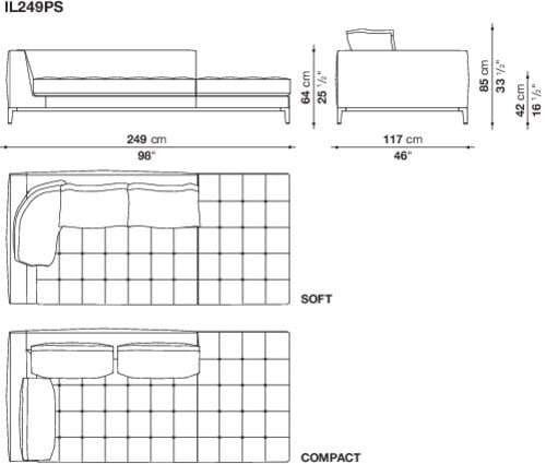 Угловой диван из ткани Maxalto Lucrezia Soft ARCH-00062457 - Вид №23