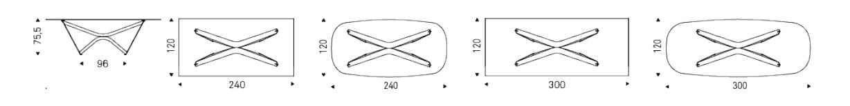 Прямоугольный Хрустальный стол Cattelan italia MARATHON ARCH-00109150 - Вид №10