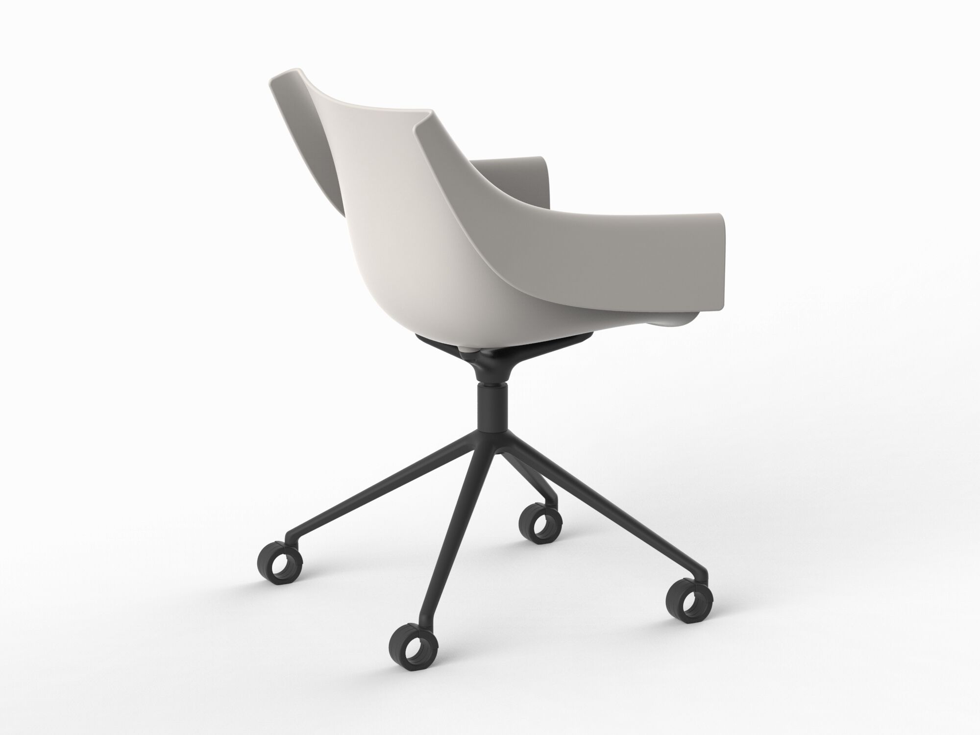 Вращающееся кресло на колесиках с подлокотниками Vondom Manta ARCH-00015160 - Вид №4