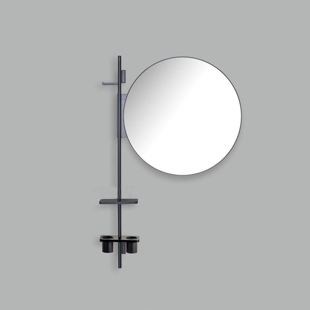 EVBAPK1NEVER Life Design Состав зеркала, полки и вешалки - Опора  Непрозрачный черный 