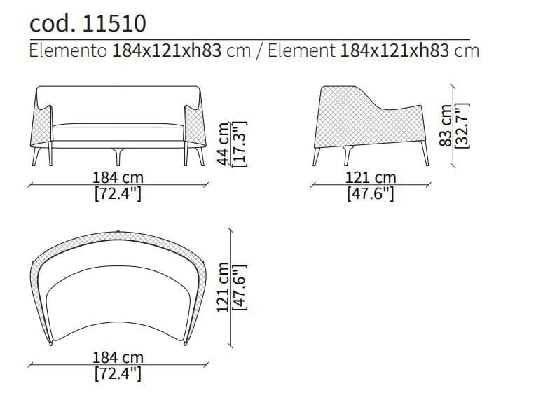 Ткань диван Vittoria Frigerio Poggi ARCH-00104278 - Вид №4