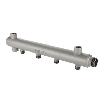 VTc.510.BS.060402 Коллектор из стали с межосевым расстоянием выходов 100 мм Valtec 1", 2 x 1/2" 