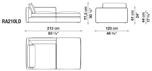B&B Italia Модульный угловой диван из ткани Richard sun-id-1472345 - Вид №61