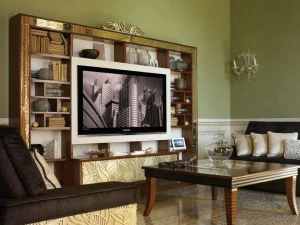 Cantiero Самонесущая деревянная оборудованная стена с тумбой под телевизор Grand étoile Ge1023