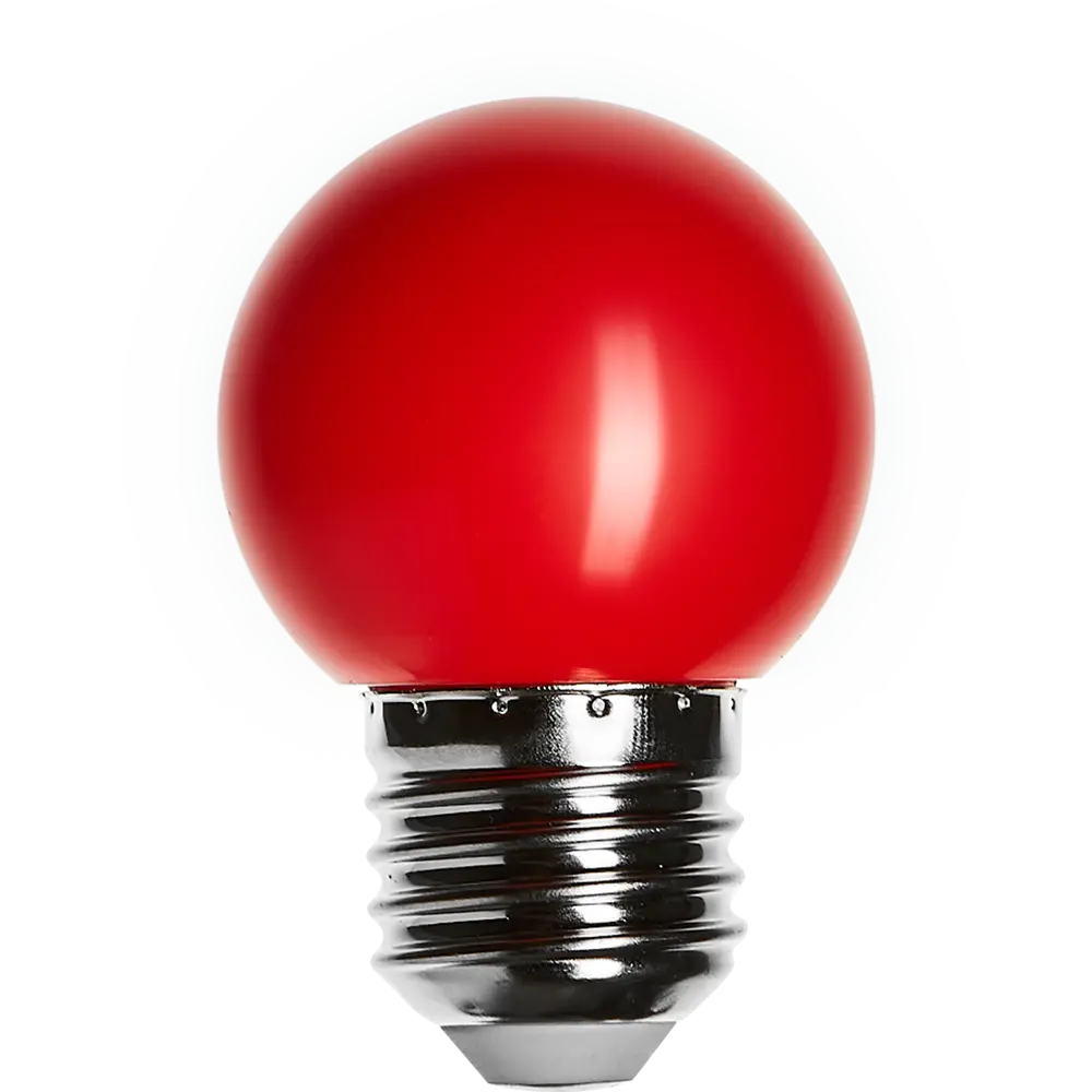 Лампа светодиодная E27 5 LED ø45 мм шар цвет красный IP65 Santreyd STLM-2147267 - Вид №1