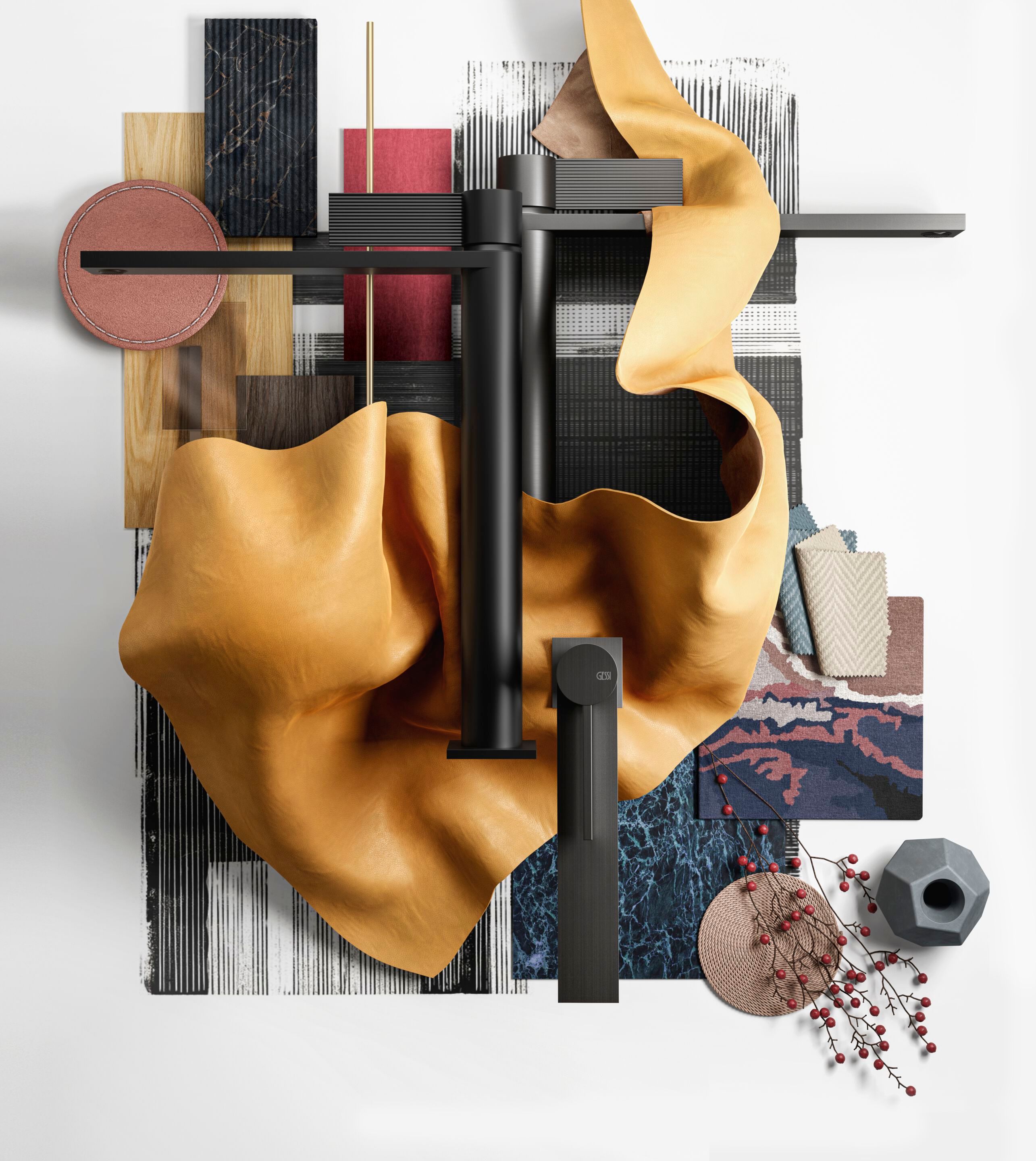 Высокий смеситель для раковины из хромированной латуни Gessi обратный ARCH-00103073 - Вид №1