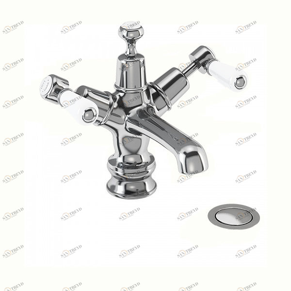 Смеситель для раковины на 1 отверстие Regent, с кнопкой Click-Clack [KER6] Regent Burlington T12-QT, W11, T4, T4B