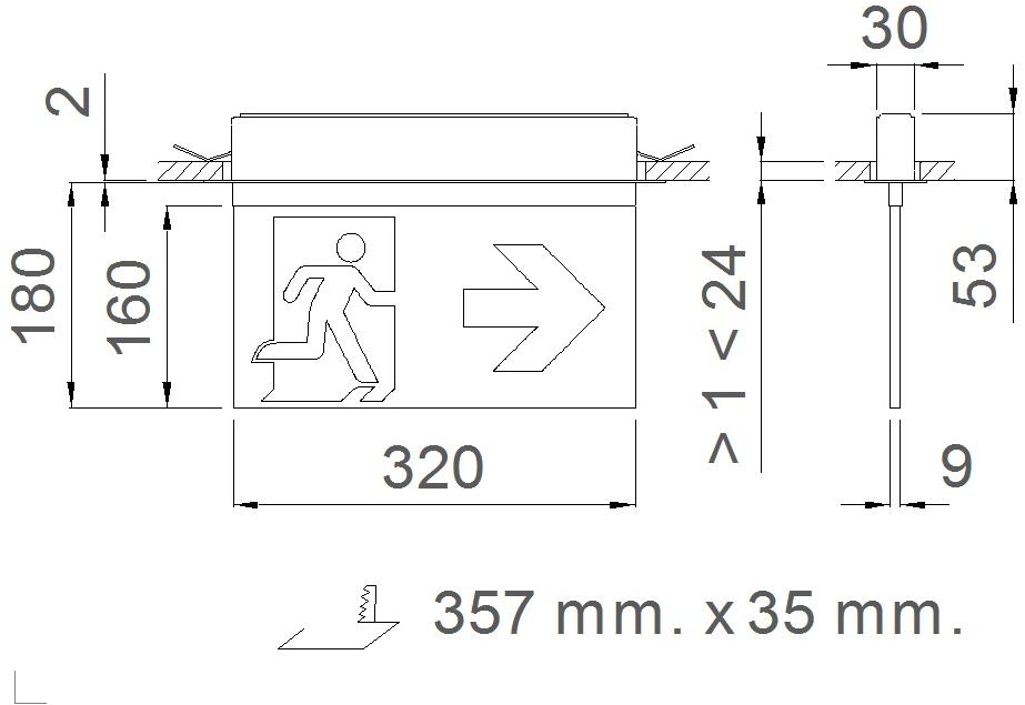 DAISALUX Светодиодный аварийный свет для вывесок Ikus sun-id-1366575 - Вид №2