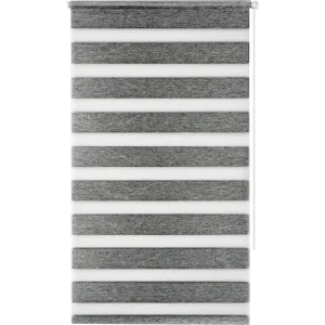 Рулонная штора MIAMOZA день-ночь серый блэкаут 120×160 см 82614523