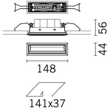 iGuzzini Встраиваемая светодиодная стенка для подвесных потолков Laser blade sun-id-1447074 - Вид №5