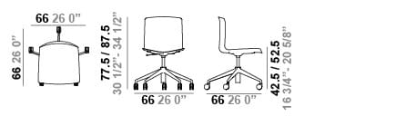 Стул с колесами Arper Catifa 46 ARCH-00133802 - Вид №6