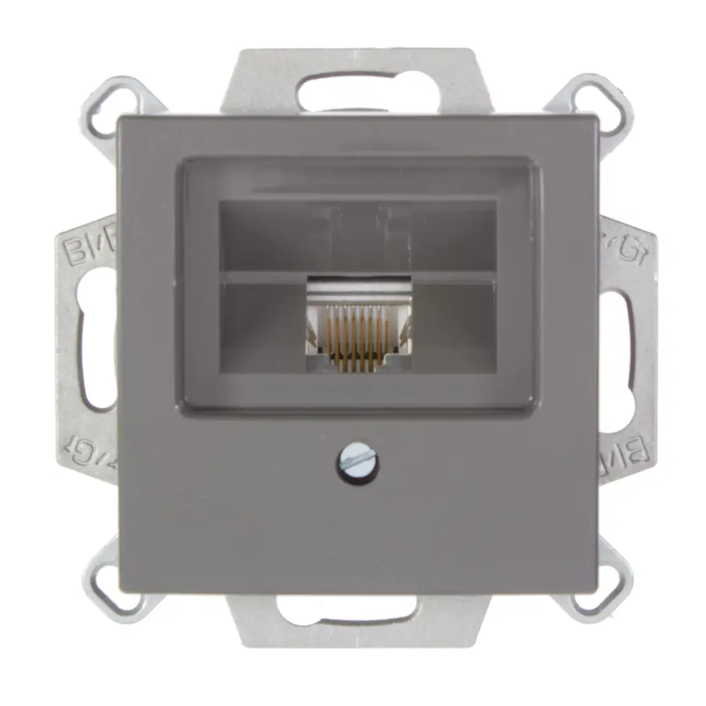 Розетка компьютерная ABB BJB Basic 55 Шато цвет черный STLM-2076526