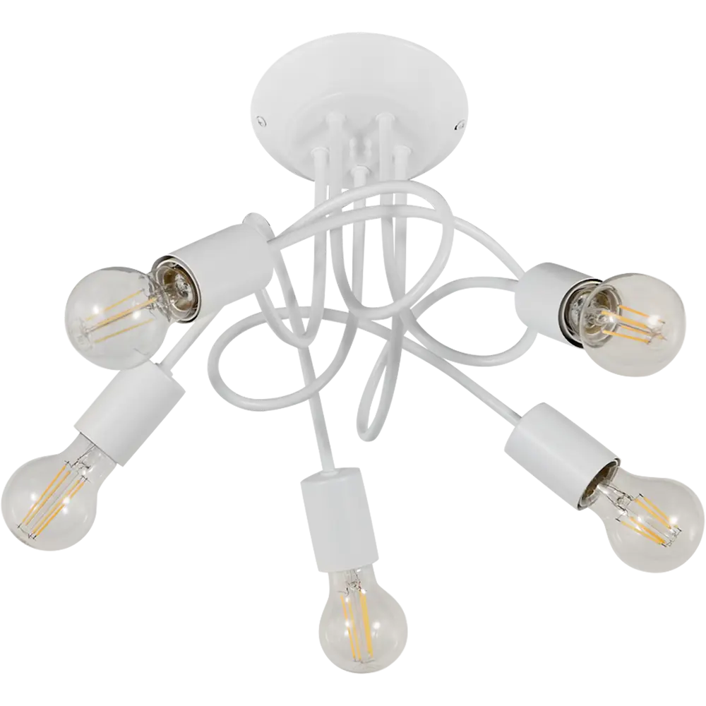 Люстра потолочная Vitaluce Сириус 5 ламп 15м² Е27 цвет белый матовый STLM-2089884 - Вид №2