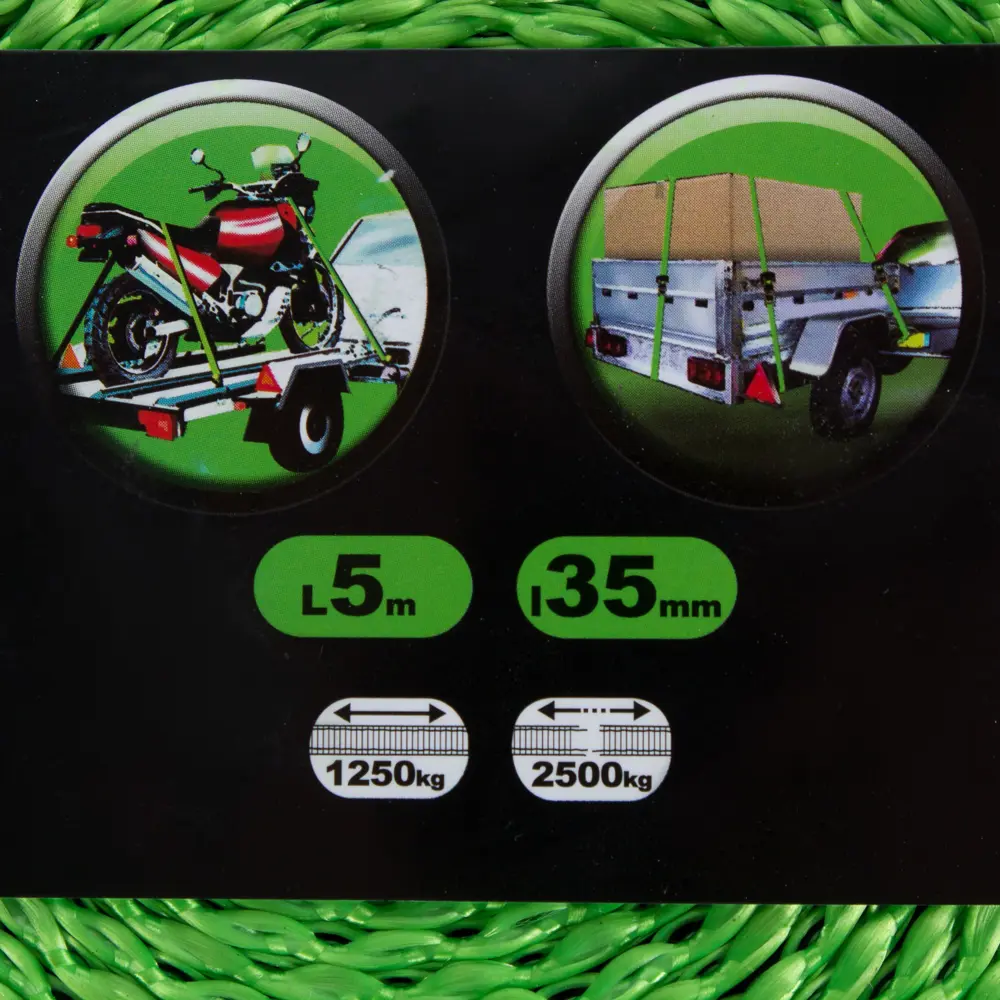 Ремень Standers 35 мм 5 м, полиэстер, цвет зелёный STLM-2064821 - Вид №3