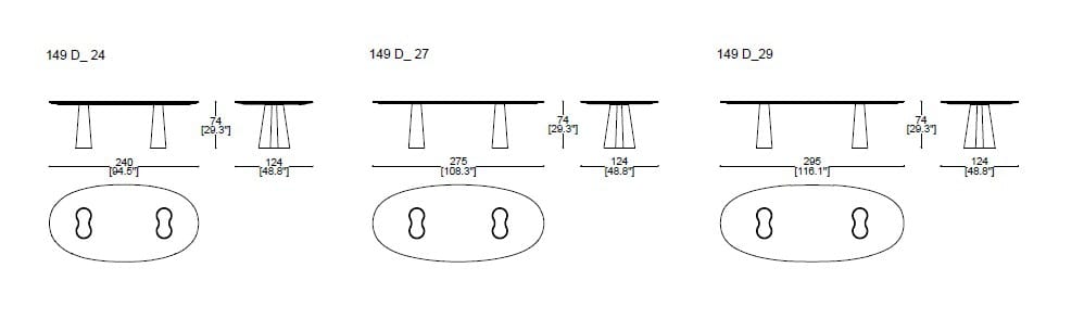 Прямоугольный стол из закаленного стекла CASSINA Treflo ARCH-00027709 - Вид №4