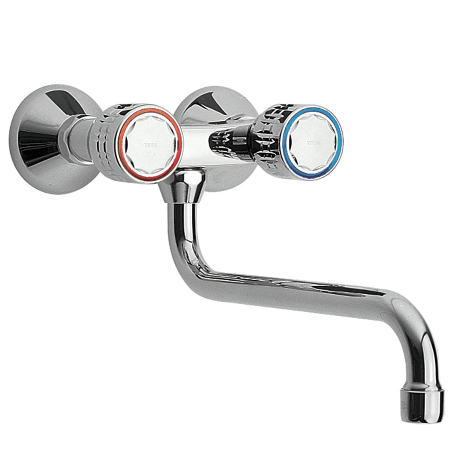 Смеситель для КУХНИ Настенный двухрычажный для кухни-123210 TRES Kitchen