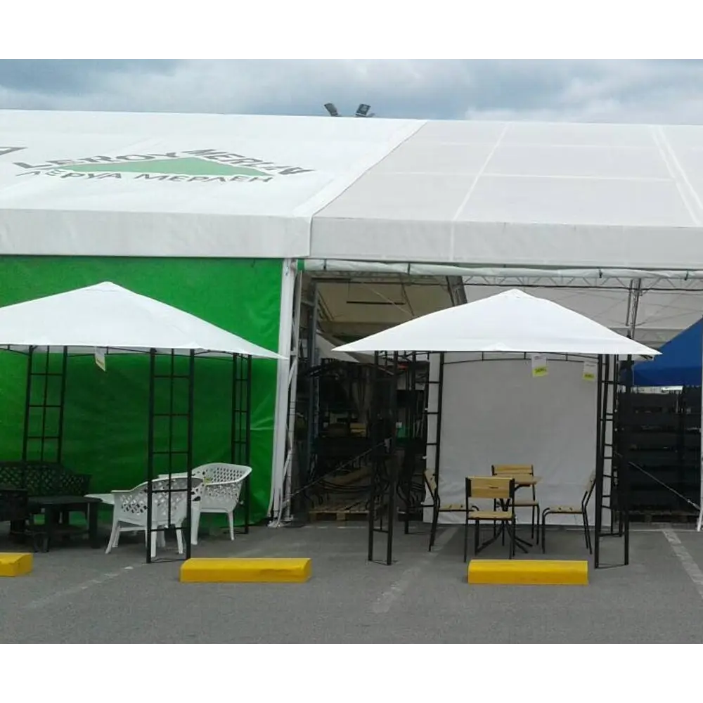 Шатер садовый Жасмин 3х3х2.65 м сталь белый (без штор) Santreyd STLM-2074427 - Вид №2