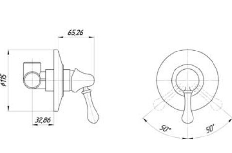 Смеситель MIGLIORE Maya ML.MAY-8930.СR для душа - хром ML.MAY-8930.CR - Вид №3