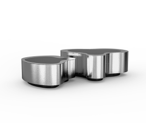 0-132 Центральный стол из волнистой нержавеющей стали Boca Do Lobo