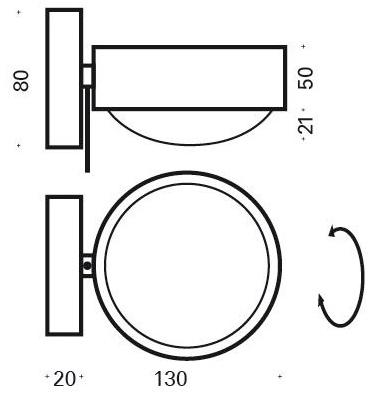 Top Light Регулируемый светодиодный настенный светильник sun-id-1361850 - Вид №5