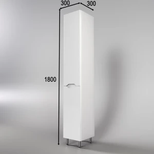 92068370 Пенал для ванной STYLE LINE Марелла PLUS CC-00002419 с корзинойЛюкс антискрейтч цвет белый глянец STLM-1396906