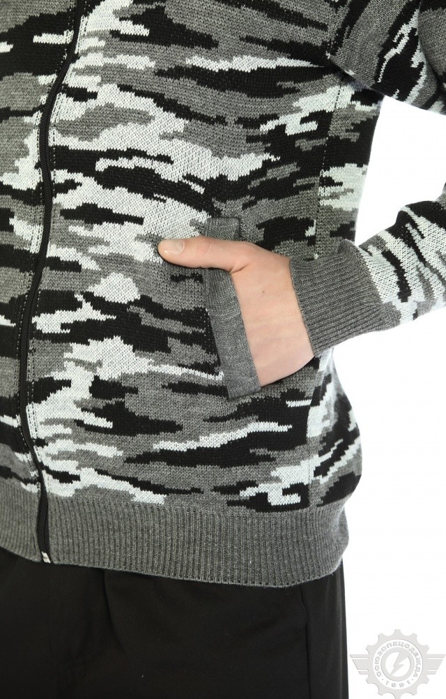 63359 Джемпер камуфляж на молнии серый  Одежда для охранных структур  размер 48-50 Спецодежда  - Вид №2