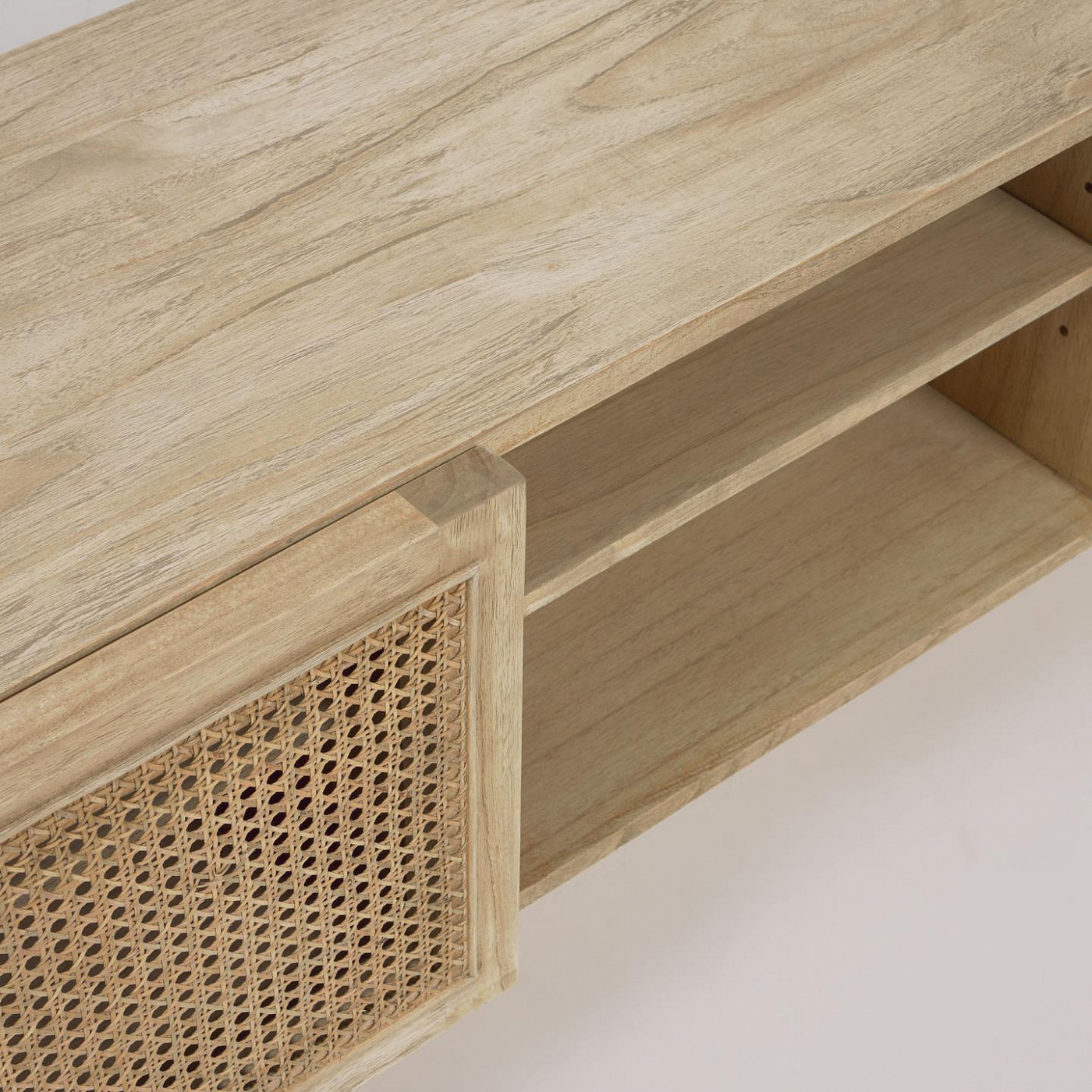 101665 Тумба под ТВ из дерева минди и ротанга 180 x 50 cm La Forma Rexit  - Вид №2