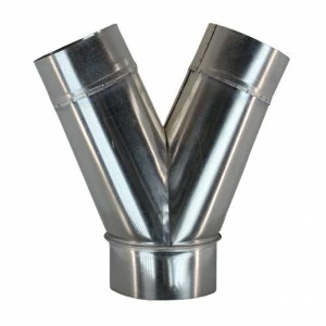 Тройник круглый Y-обр. (штаны) (оц. сталь) d150/150/150