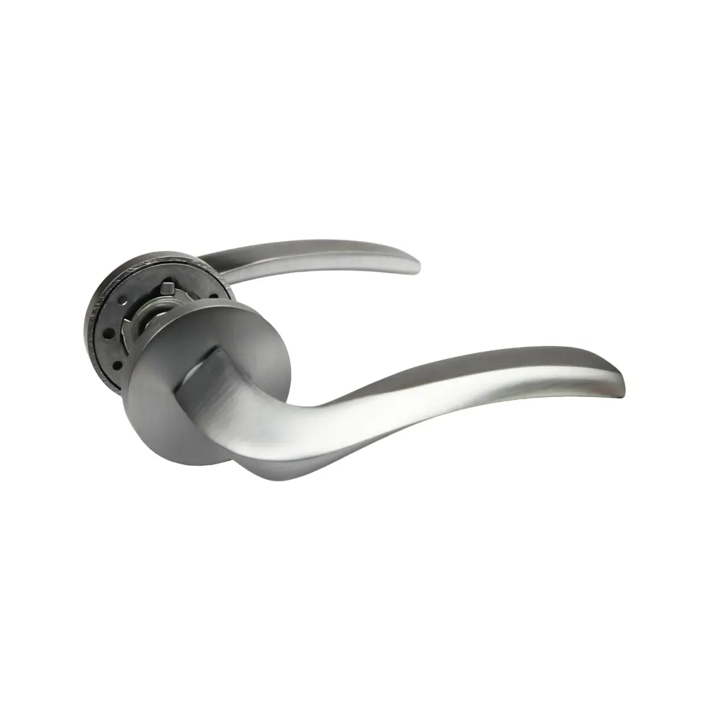 Дверная ручка на розетке KREAFORTA Ая без запирания цвет хром STLM-2073425