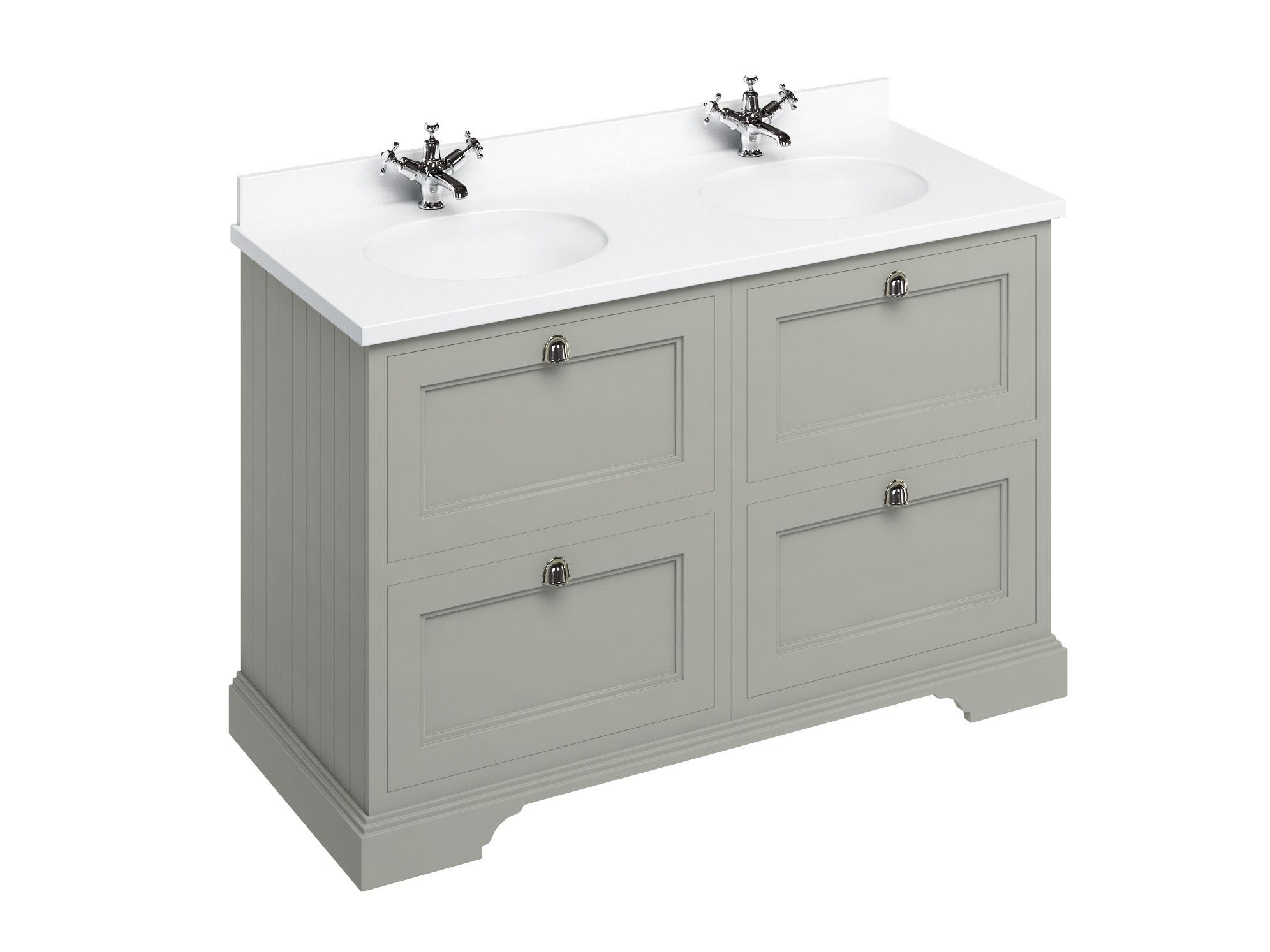 МДФ двойной напольный умывальник с ящиками Burlington MINERVA ARCH-00113131 - Вид №7