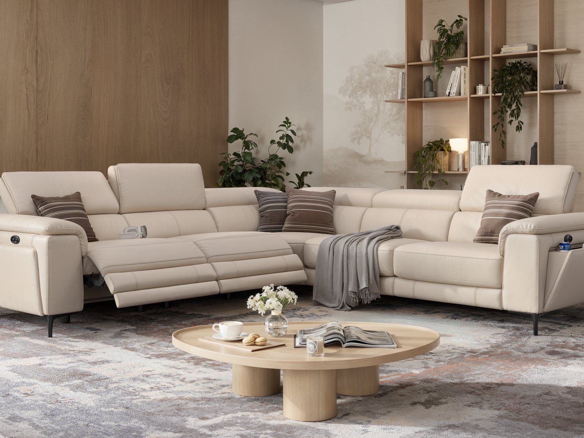 Кожаный угловой диван Sofanella Marino ARCH-00084479