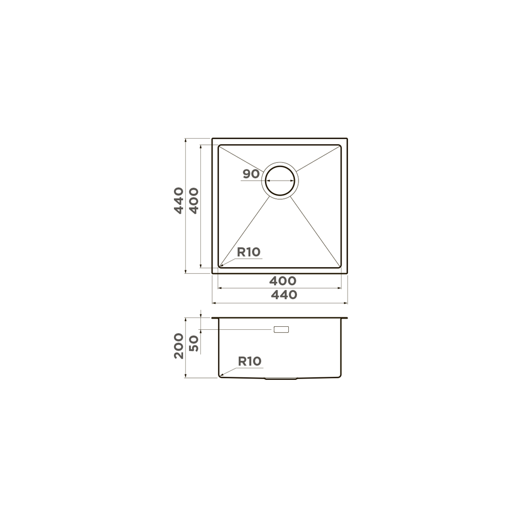 Кухонная мойка Taki 44-U/IF LG OMOIKIRI 4973520 - Вид №5