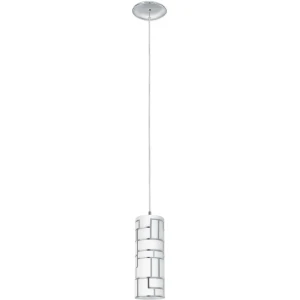 Подвес Bayman 1xE27x60 Вт, металл/стекло, цвет хром/белый 13997217 STLM-2007922