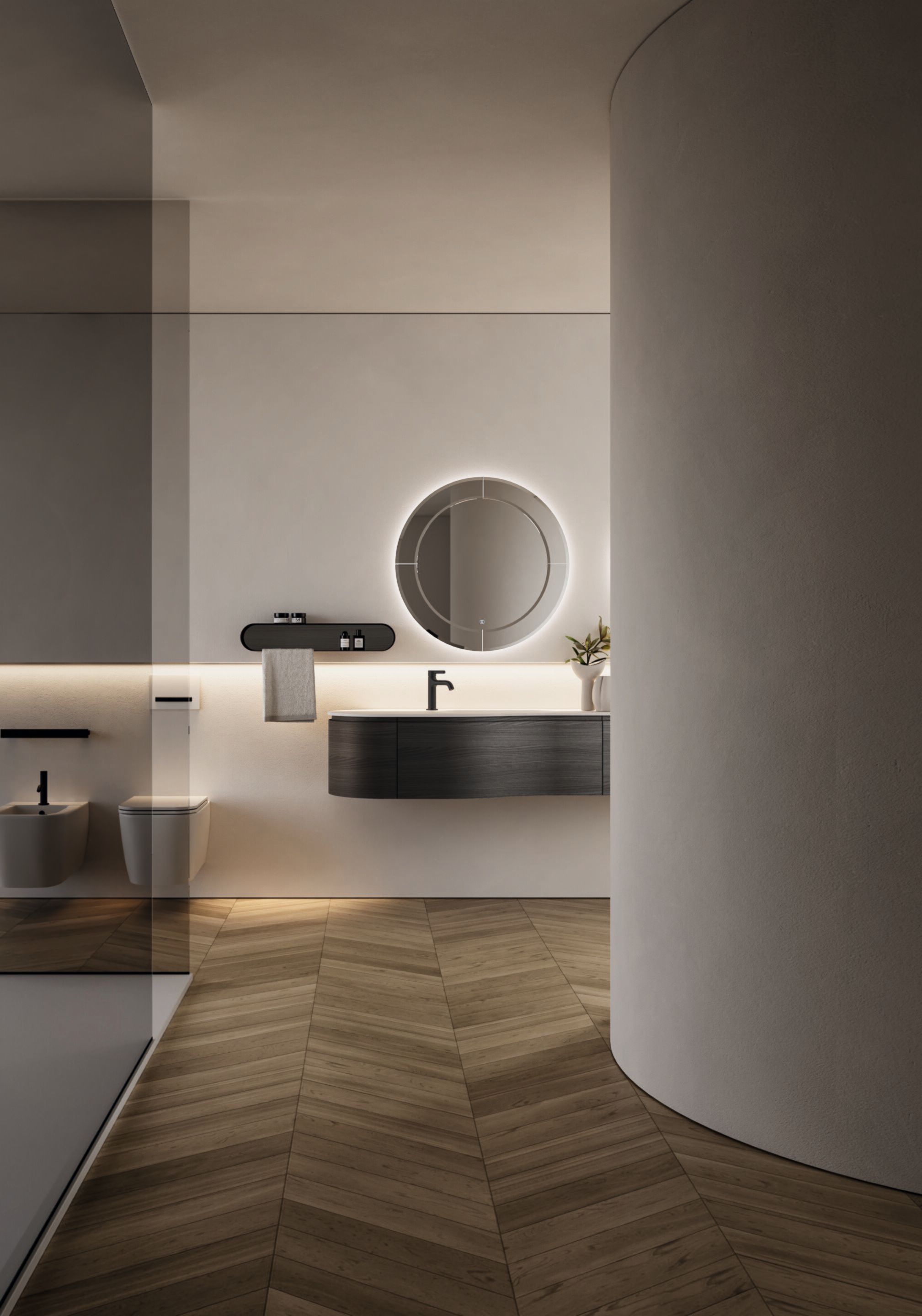 Зеркало со встроенным освещением Ideagroup MARTE ARCH-00003566 - Вид №1