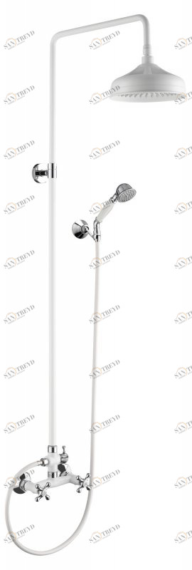 Душевая стойка со смесителем для верхнего и ручного душа CEZARES RETRO-C-CD-BLC