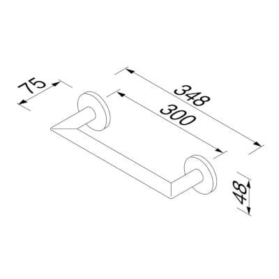 Металлическая ручка для ванной комнаты Geesa Nemox ARCH-00107376 - Вид №3