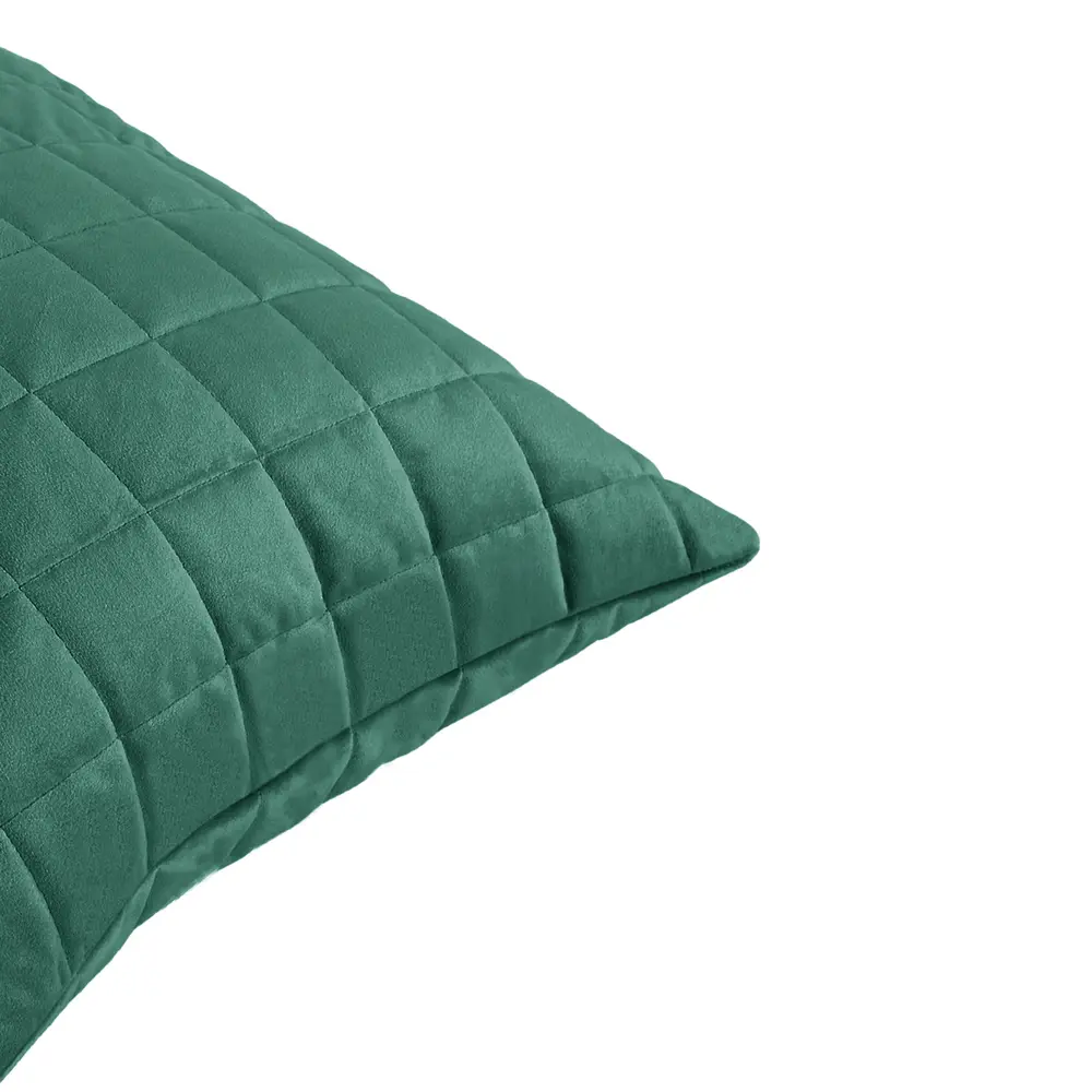 INSPIRE Подушка Etna декоративная вельвет темно-зеленая 50x50 см 89334851 STLM-1365693 - Вид №2