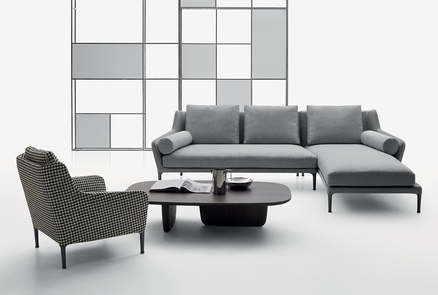 Тканевый диван с полуостровом B&B Italia Эдуард ARCH-00089989