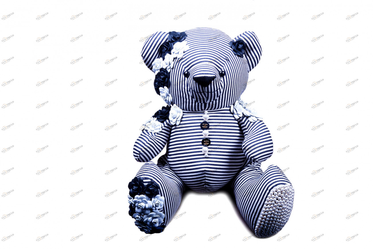 Мягкая игрушка от Шанель GOLDY BEARS МЕДВЕДИ 010970 Черный;белый 