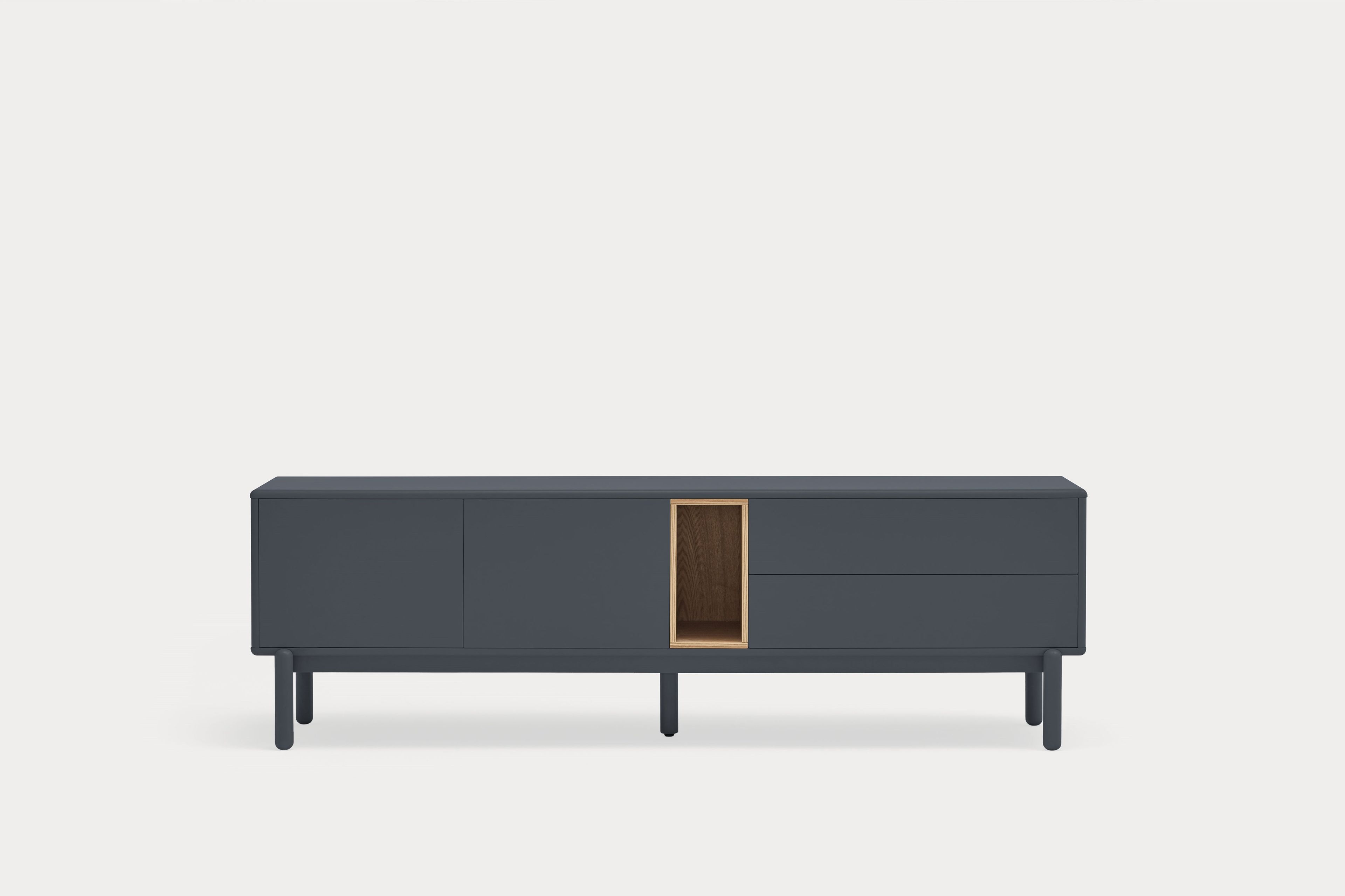 Шкаф для телевизора из МДФ с распашными дверцами и ящиками TEULAT Corvo ARCH-00133333 - Вид №12