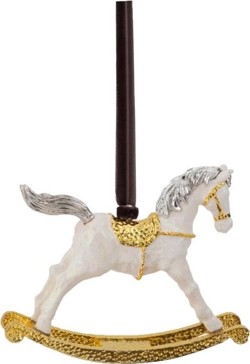 10642294 Michael Aram Декорат.украшение Michael Aram Лошадка-качалка 9см Латунь 