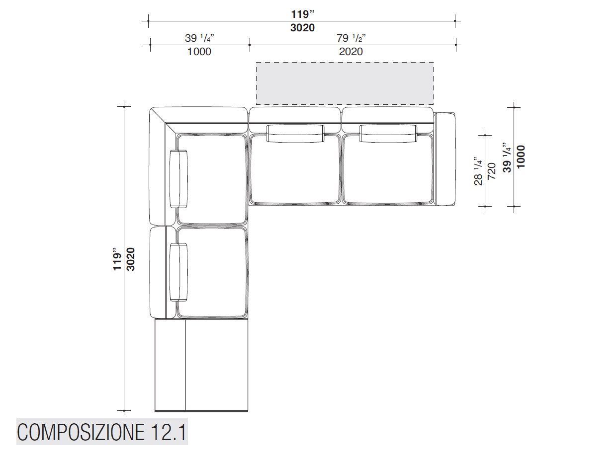 Модульный тканевый диван Lema двор ARCH-00115540 - Вид №19