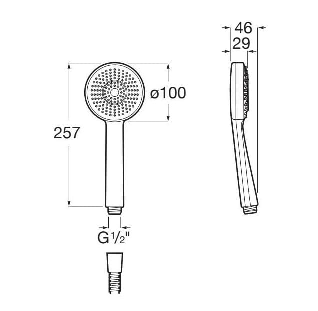 Металлический ручной душ Roca Звезда ARCH-00009982 - Вид №1