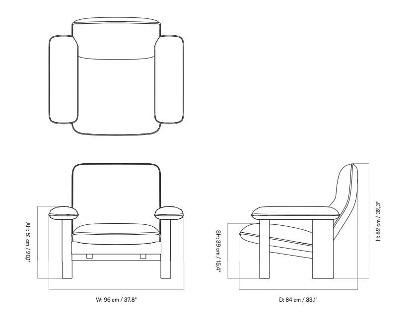 Кресло из овечьей шерсти с подлокотниками Audo Copenhagen Бразилиа ARCH-00127907 - Вид №13